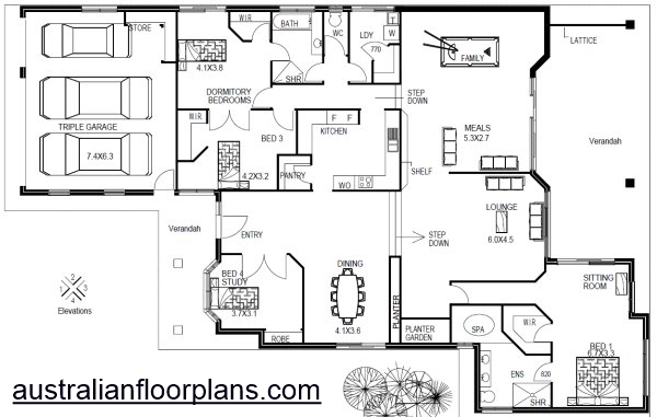 4 Bed + Triple Garage House Plan:341CLM |Australian Dream Home | SEE