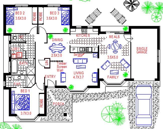 3 bed kithome design