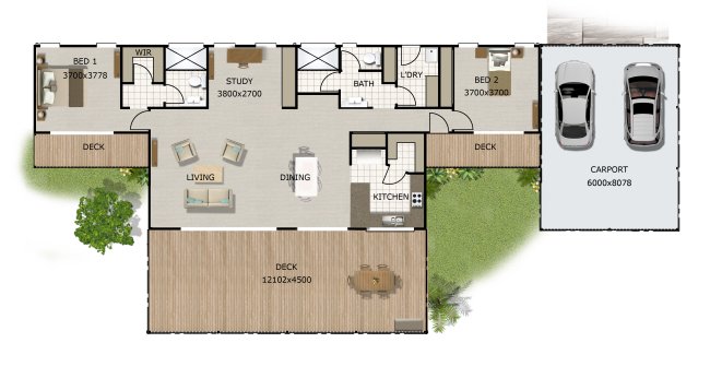 3 bed kithome design