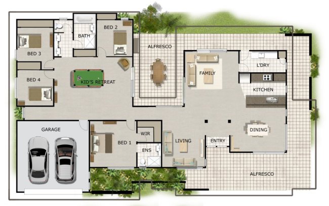 3 bed kithome design