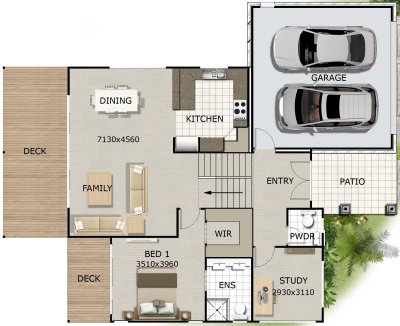 2 Storey House Plans sloping land