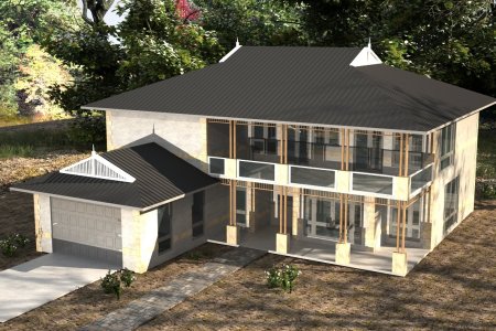 6 Bedroom 2 Storey House Plans sloping land