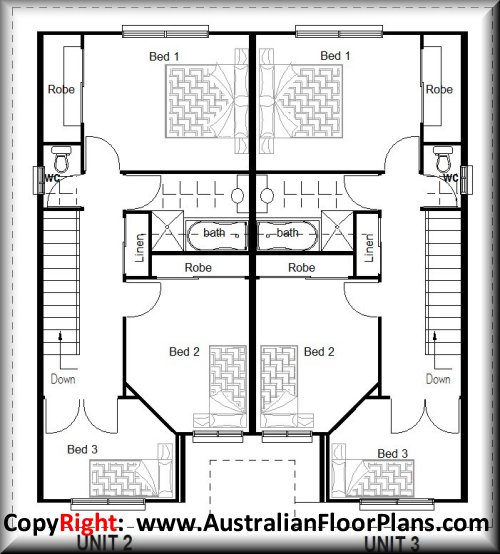 Australian Cottage Home Designs on Duplex Townhome Plans    Unique House Plans