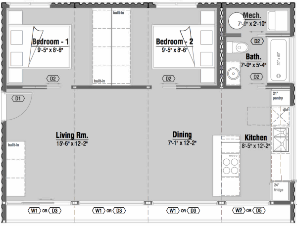 Two 40-foot Containers