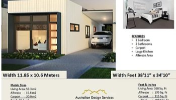 Granny Flat House Plan 2 Bedroom 2 Bathroom Australia