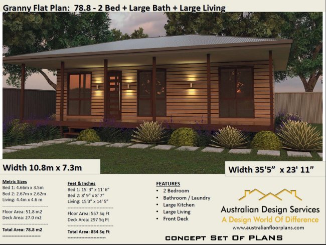 Homestead 2 Bed House Plan