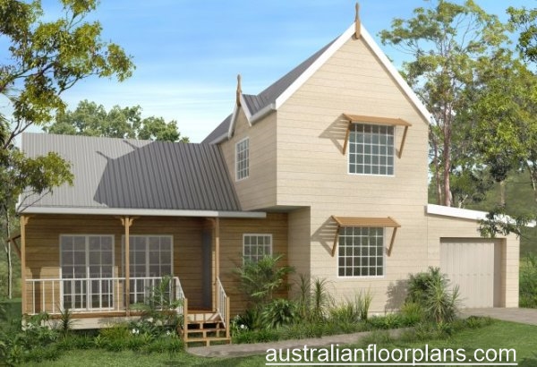 hamptons style Narrow 3 Bed Townhouse Design:146DU