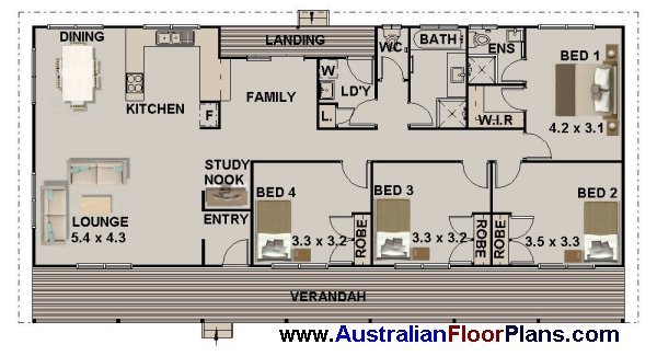 4 Bedroom House Plan