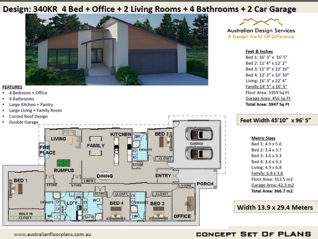 4  bed floor plan