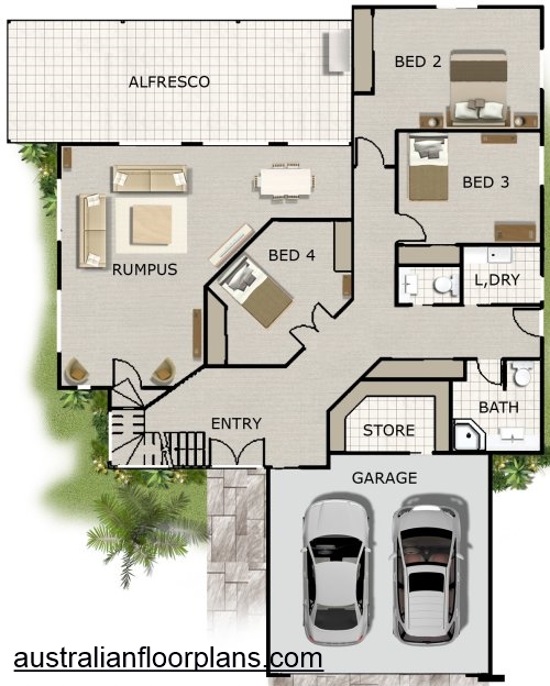 4-bed-study-2-level-home-plan-439kr-4-bed-2-bath-2-storey-house-plans-australia-4-bedroom