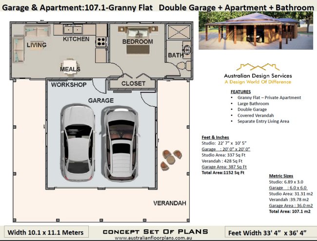 Granny Flat Garage House Plan