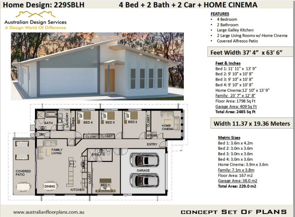 narrow lot house plan