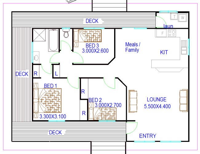 4 bed -study upper floor