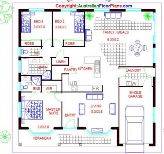 big bedroom Ranch house plan