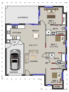 Small Modern  house plan