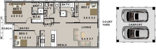 narrow lot home plan