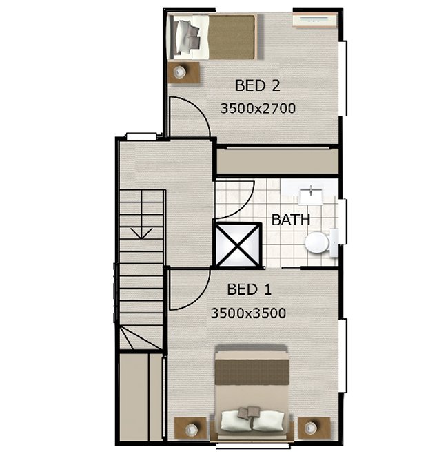 3  bed -study upper floor