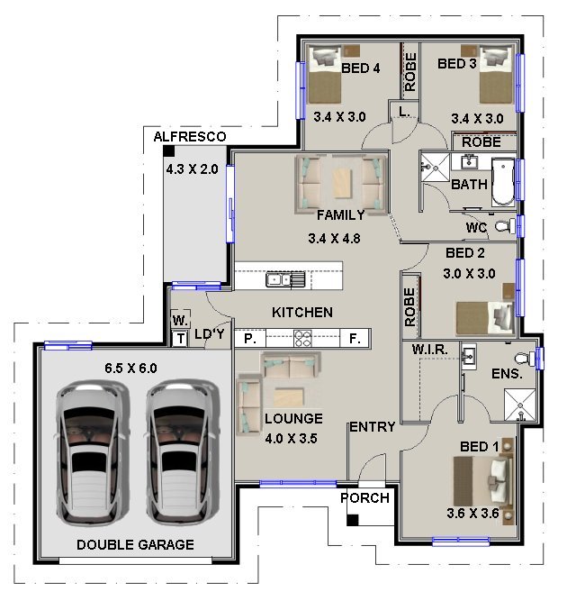 4 bedroom floor plans