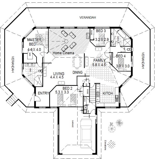 hillside house plan