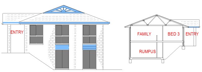 4 Bed Room House Plan: Rumpus Room Under