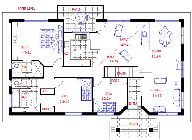 4 Bed Room House Plan: Rumpus Room Under