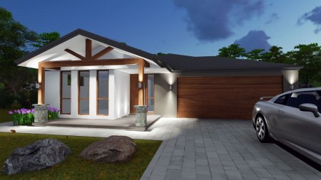 MODERN NARROW LOT 4 BEDROOM HOUSE PLAN