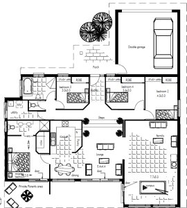 4 Bedroom Split Level House Plan