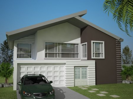  4 Bedrooms Plus study -Garage Under Sloping land 