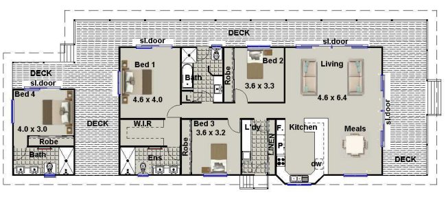 4 Bed with Guest Room HOME Plan