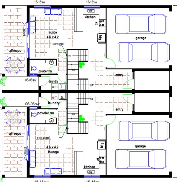 Lower floor townhouse