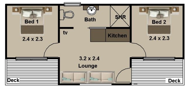 2 Bedroom House Plan:30 Kiwi