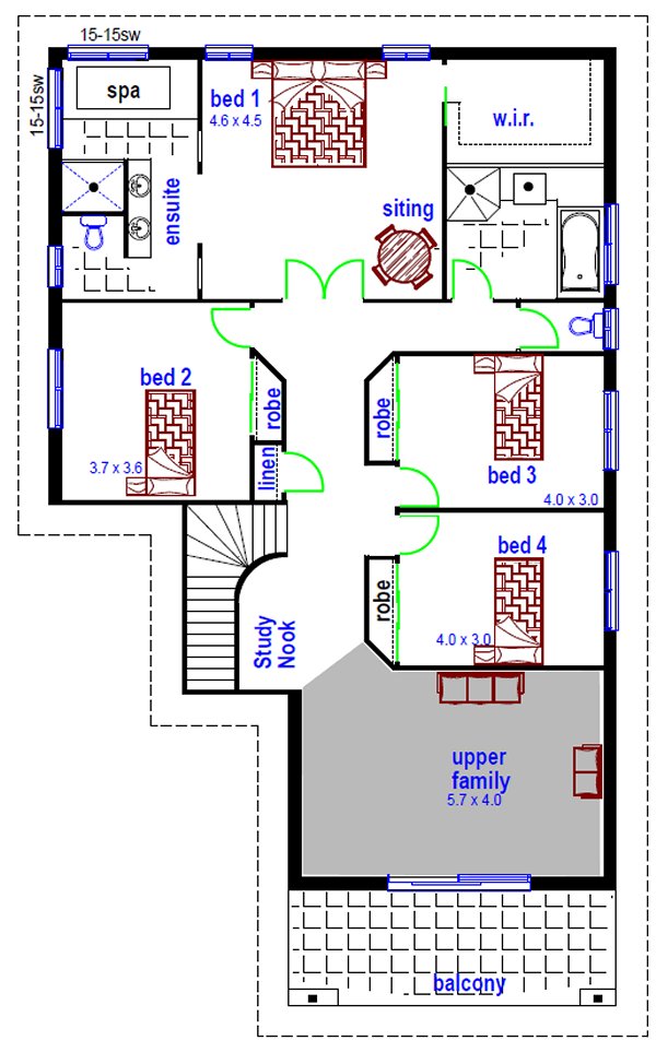 Australian Dream Home design | 4 Bed Room House Plan: 350 Durgon | For ...