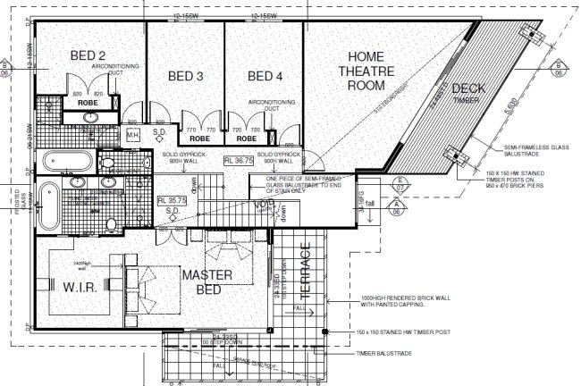 5 Bed Room + Study + Home Theatre  upper floor