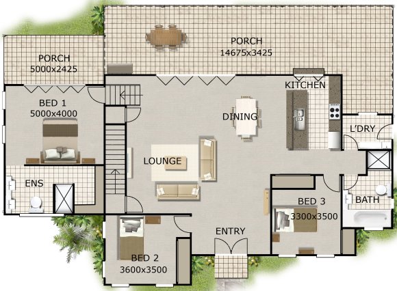 big bedroom house plan