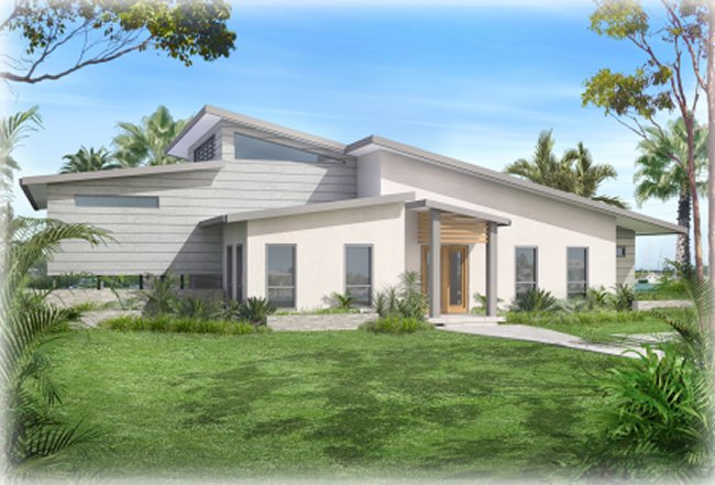 slope lot 3 bedroom home design