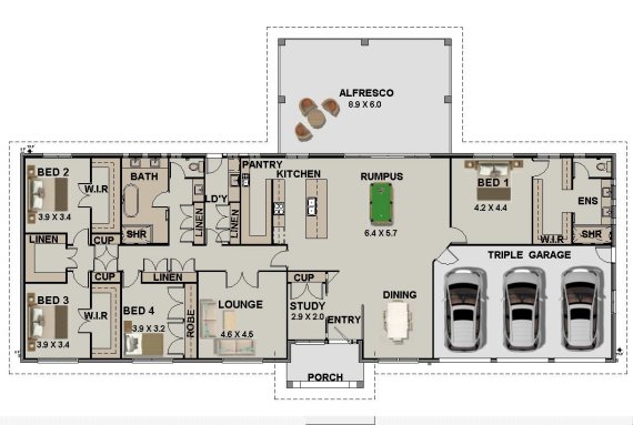 Acreage house plan