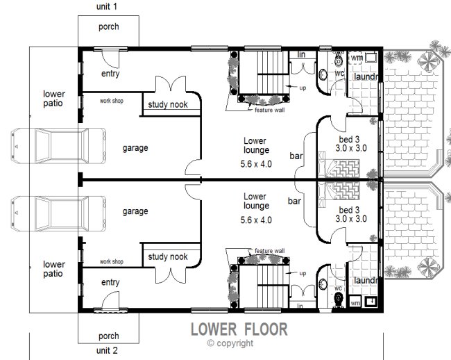 townhouse  sloping land