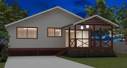 3 Bed + 2 Bath + Ld'y Modern Homestead home design